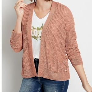 🍁Lace Up Side Cardigan S NWT